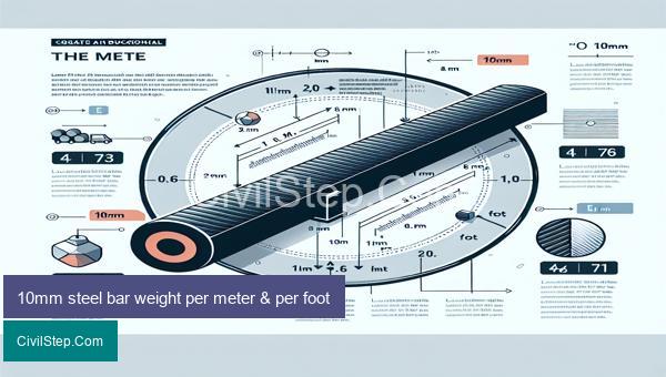 10mm steel bar weight per meter & per foot
