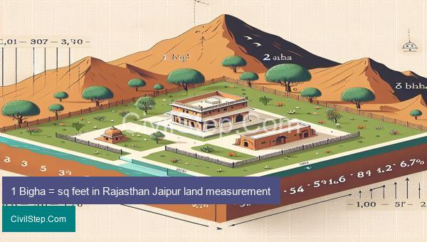 1 Bigha = sq feet in Rajasthan Jaipur land measurement