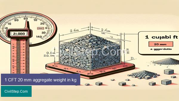 1 CFT 20 mm aggregate weight in kg