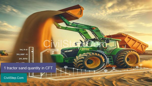 1 tractor sand quantity in CFT