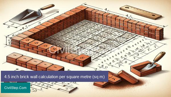 4.5 inch brick wall calculation per square metre (sq m)