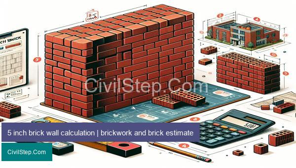 5 inch brick wall calculation | brickwork and brick estimate