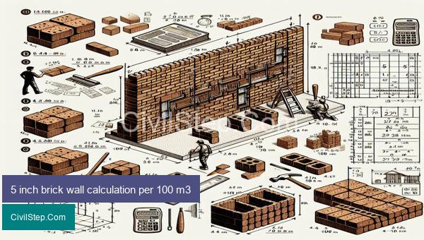 5 inch brick wall calculation per 100 m3