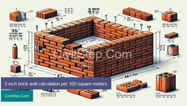 5 inch brick wall calculation per 100 square meters
