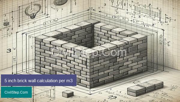 5 inch brick wall calculation per m3