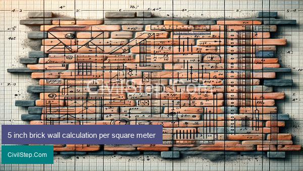 5 inch brick wall calculation per square meter