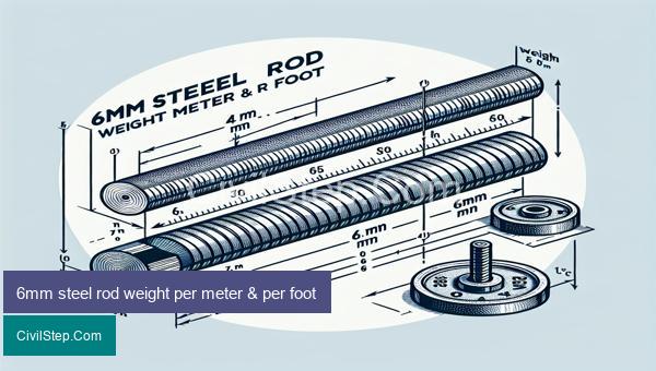 6mm steel rod weight per meter & per foot