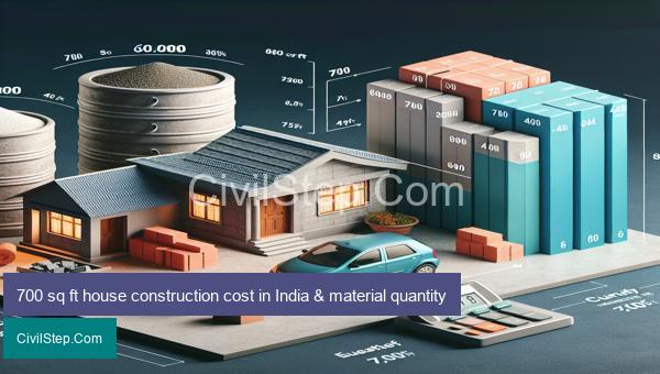 700 sq ft house construction cost in India & material quantity