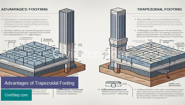 Advantages of Trapezoidal Footing