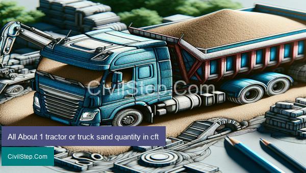 All About 1 tractor or truck sand quantity in cft