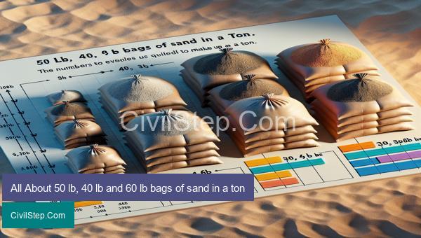 All About 50 lb, 40 lb and 60 lb bags of sand in a ton