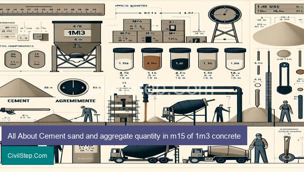 All About Cement sand and aggregate quantity in m15 of 1m3 concrete