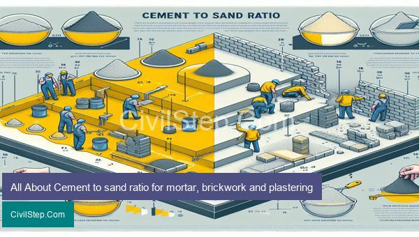 All About Cement to sand ratio for mortar, brickwork and plastering