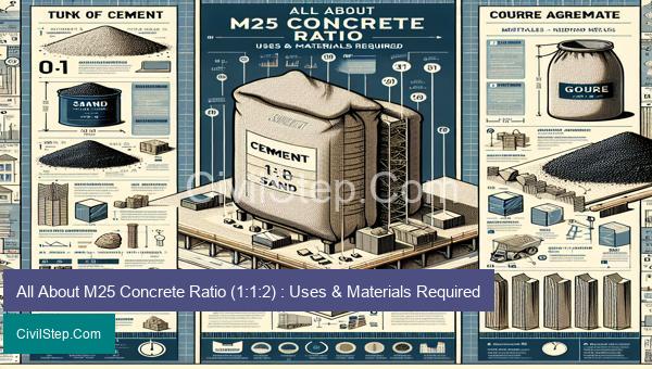 All About M25 Concrete Ratio (1:1:2) : Uses & Materials Required