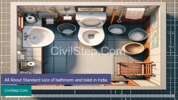 All About Standard size of bathroom and toilet in India