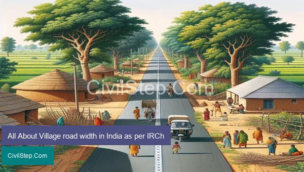 All About Village road width in India as per IRCh