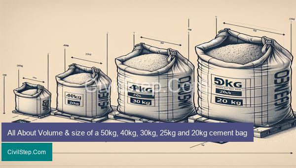 All About Volume & size of a 50kg, 40kg, 30kg, 25kg and 20kg cement bag