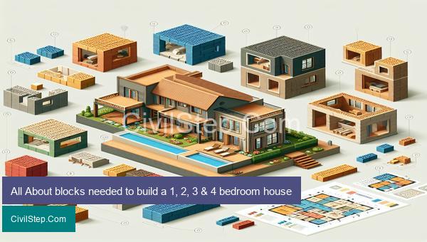 All About blocks needed to build a 1, 2, 3 & 4 bedroom house