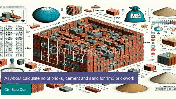 All About calculate no of bricks, cement and sand for 1m3 brickwork