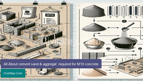 All About cement sand & aggregat  required for M10 concrete