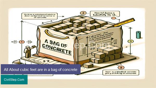 All About cubic feet are in a bag of concrete