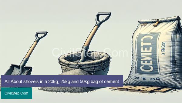 All About shovels in a 20kg, 25kg and 50kg bag of cement