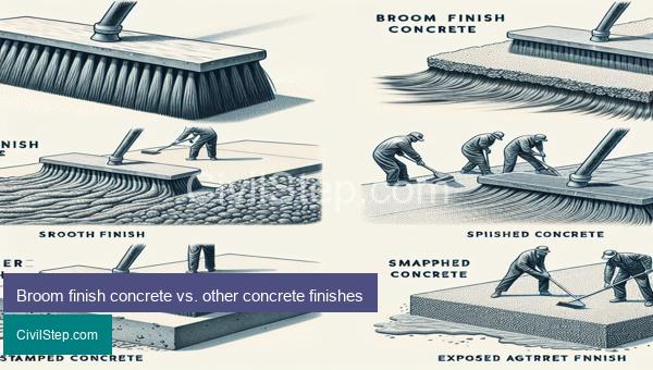 Broom finish concrete vs. other concrete finishes