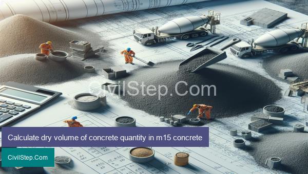 Calculate dry volume of concrete quantity in m15 concrete