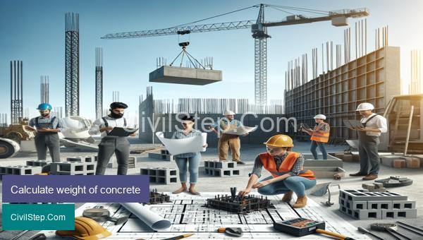 Calculate weight of concrete