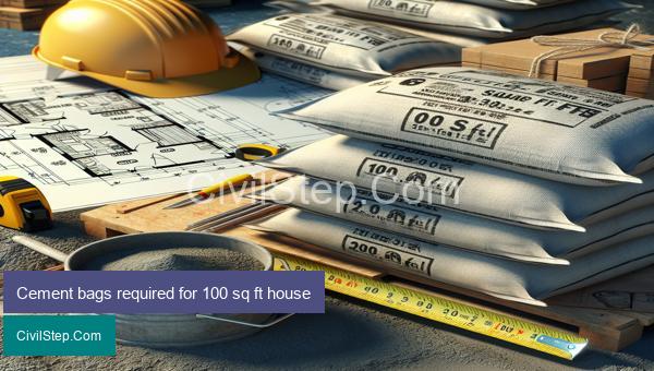 Cement bags required for 100 sq ft house