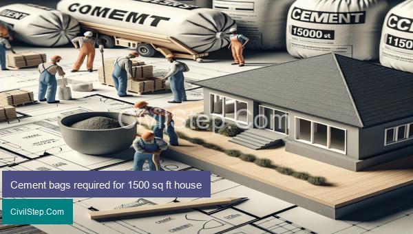 Cement bags required for 1500 sq ft house