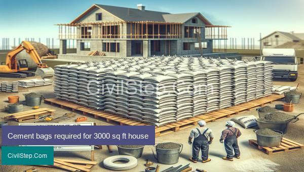 Cement bags required for 3000 sq ft house