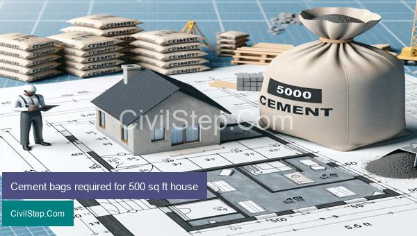 Cement bags required for 500 sq ft house