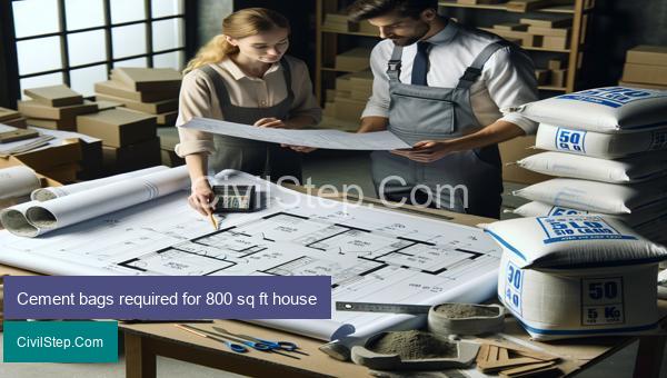 Cement bags required for 800 sq ft house