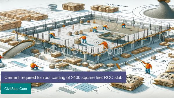 Cement required for roof casting of 2400 square feet RCC slab