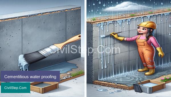 Cementitious water proofing