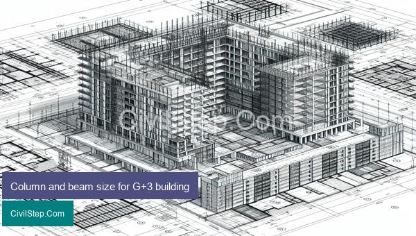 Column and beam size for G+3 building
