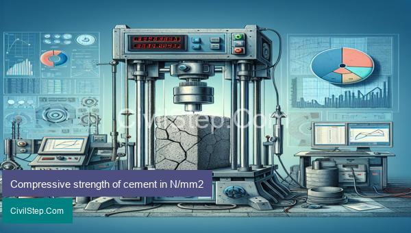 Compressive strength of cement in N/mm2