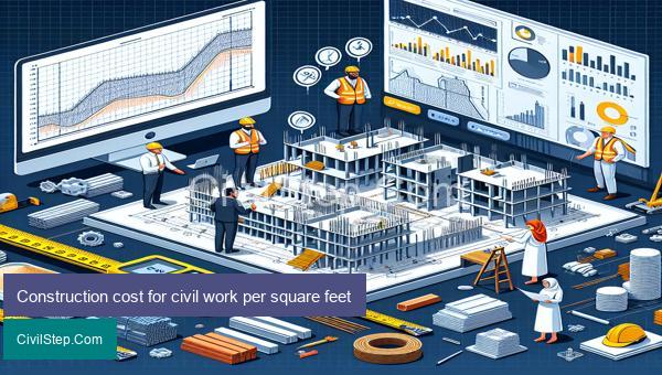 Construction cost for civil work per square feet