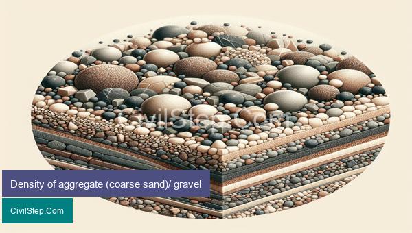 Density of aggregate (coarse sand)/ gravel