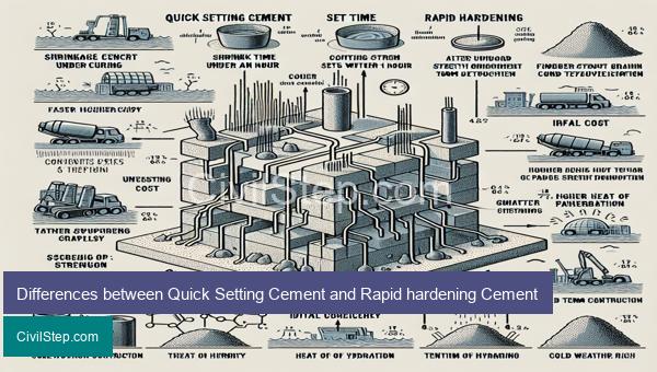 Differences between Quick Setting Cement and Rapid hardening Cement