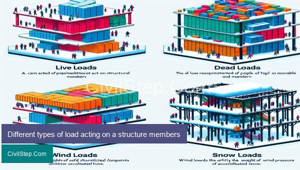 Different types of load acting on a structure members