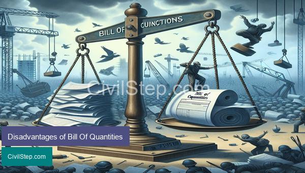Disadvantages of Bill Of Quantities