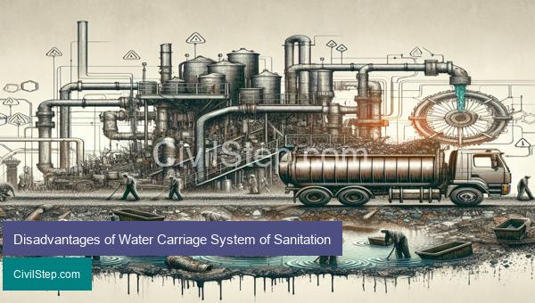 Disadvantages of Water Carriage System of Sanitation