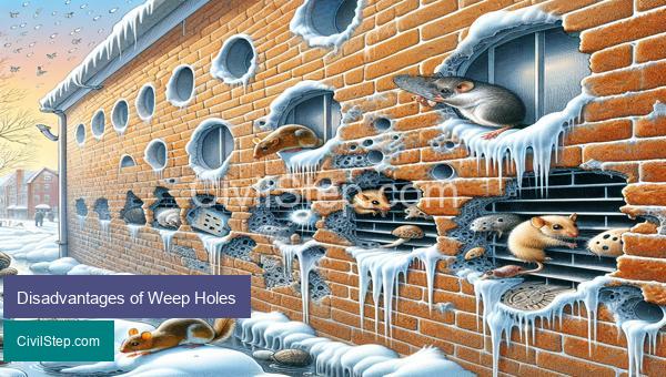 Disadvantages of Weep Holes