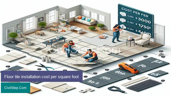 Floor tile installation cost per square foot