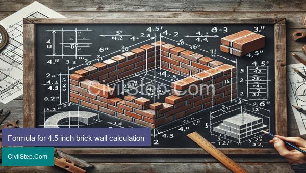Formula for 4.5 inch brick wall calculation