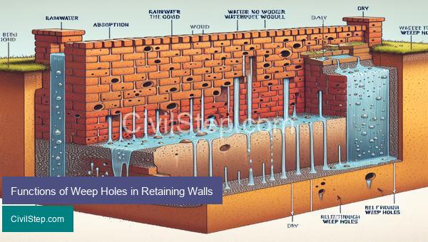 Functions of Weep Holes in Retaining Walls