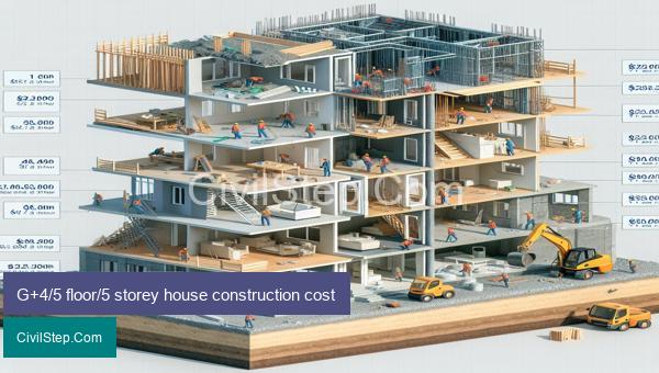 G+4/5 floor/5 storey house construction cost