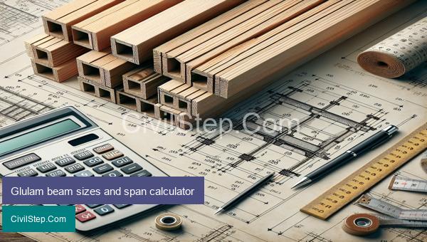 Glulam beam sizes and span calculator